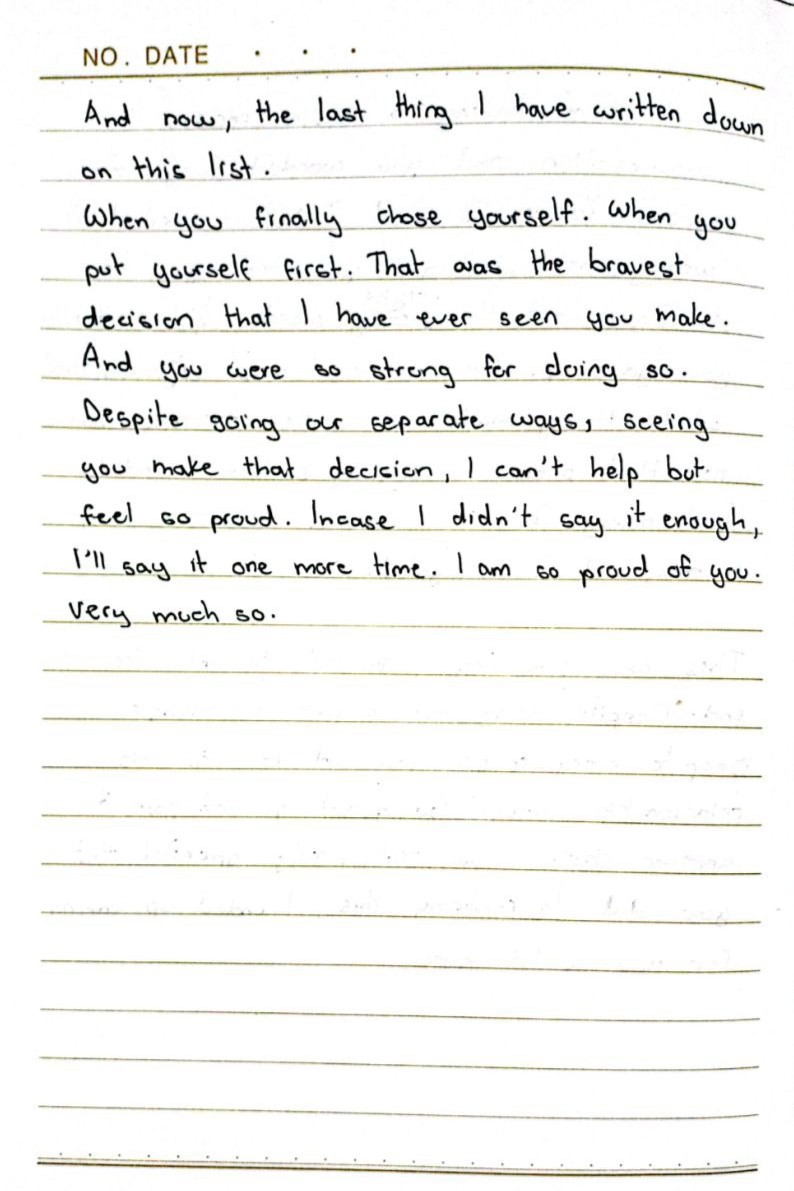 the last thing i wrote